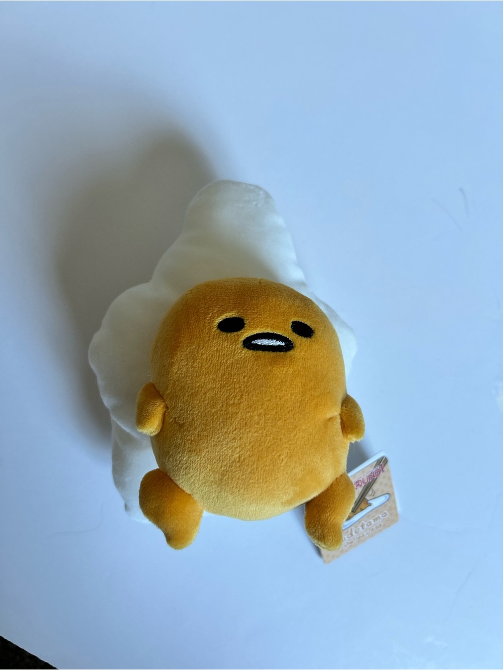 Gudetama Plush Toy - Yellow & White Soft Stuffed Egg